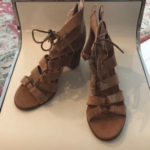 Tan suede sandals